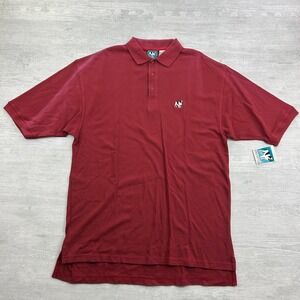 Vintage 90s Big Dogs Polo Shirt Size XL Red BRAND NEW Collared Logo Button BNWT